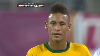 Neymar First Game for Brazil