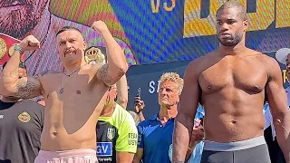 Oleksandr Usyk vs Daniel Dubois • FULL WEIGH IN & FACE OFF VIDEO