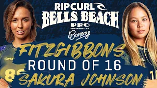 Sally Fitzgibbons vs Bettylou Sakura Johnson | Rip Curl Pro Bells Beach - Round of 16 Heat Replay