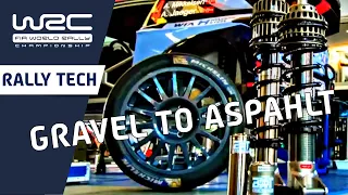 Changing a Rally Car from Gravel to Asphalt in 75 minutes! With rally engineers & rally mechanics.