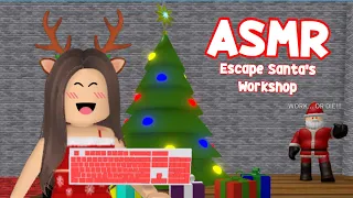 ROBLOX Escape Santa's Workshop Obby but it's KEYBOARD ASMR! 🎅🎄
