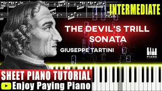 Giuseppe Tartini - The Devil's Trill Piano tutorial with Sheet Music