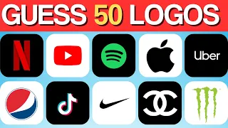 Guess The Logo in 3 seconds | 50 World Famous Logos | 2024 Quiz