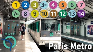 Paris metro all the lines compilation