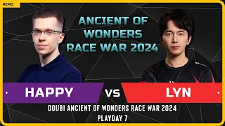 WC3 - [UD] Happy vs Lyn [ORC] - Playday 7 - Doubi Ancient of Wonders Race War 2024