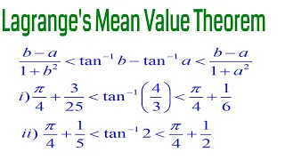 Problems on Lagrange's Mean Value Theorem/LMVT/First Mean Value Theorem