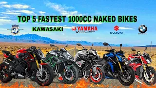 Top 5 Fastest 1000CC Naked Bikes 2022 : ZH2 vs MT-10 vs Bmw S1000r vs Gsx-S1000 vs brutale 1000rr