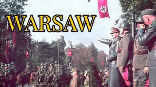 Nazi Occupation of Warsaw WW2 Color Footage