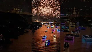 AMAZING fireworks in Chao phraya river BANGKOK New Year 2024