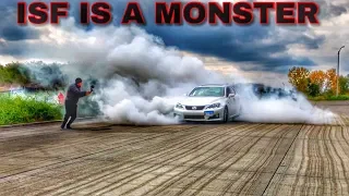 Lexus IS-F Full Bolt On Hooning!!! *Epic Burnout*