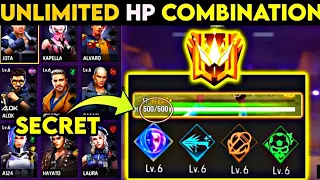 Unlimited Hp Best Character Combination || Unlimited Hp Character Combination || Unlimited Health ff