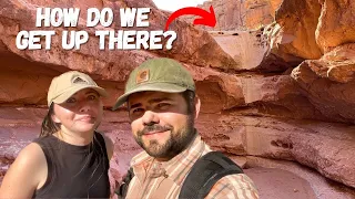 🥾hiking Cathedral Wash Trail in Marble Canyon, Arizona - she barely made it