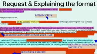 Reading Approved NVC/ USCIS EXPEDITE request by US Embassy & explaining the format