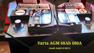 Varta AGM 68Ah 680A (1). Анализ 11-летнего АКБ, долив дистиллята, попытка заряда,КТЦ-1.Надежда есть?