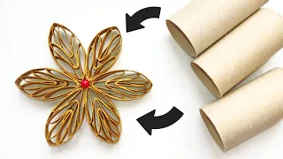 Look What You Can Do With Toilet Paper Rolls 😮 Paper Crafts | Snowflake Decoration | Christmas Star