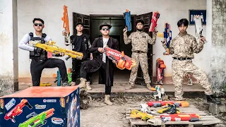 Nerf Guns War : Couple S.W.A.T Seal Nerf Guns Assault Big Boss Black Hat Gangster Squad