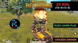 [Hindi] PUBG MOBILE | "29 Kills" With Squad Rush Game Play & Chicken Dinner