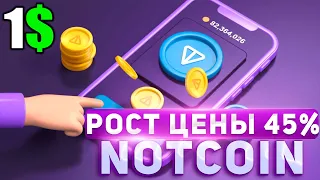 Тотальный Рост Монеты Notcoin На 45% - Ралли Цены NOT 1$ Это Реально!