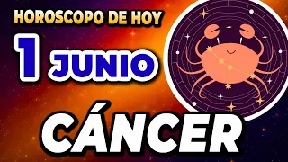 🔥𝐀𝐋𝐆𝐎 𝐈𝐌𝐏𝐀𝐂𝐓𝐀𝐍𝐓𝐄 𝐒𝐔𝐂𝐄𝐃𝐄 𝐇𝐎𝐘😯Cáncer♋Horoscopo de hoy cáncer  1 de Junio 2024|MONHI VIDENTE