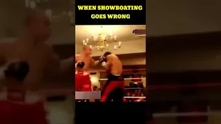 when showboat goes wrong #shorts #boxing #mma