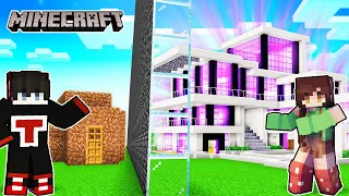 TankDemic vs Mizumi MODERN House Battle In Minecraft!😂 | OMOCITY ( Tagalog )