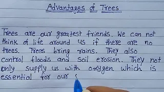 Essay on advantage of Trees/ #essay #advantage #tree