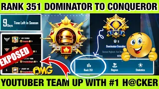 🇮🇳DAY 46: RANK 351 DOMINATOR TO SOLO CONQUEROR. EXPOSED YOUTUBER TEAM UP WITH LEADERBOARD #1 CHEATER