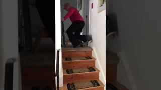 Managing stairs without crutches