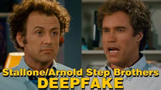 Sylvester Stallone and Arnold Schwarzenegger as Step Brothers Deepfake