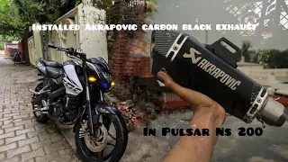 Unboxing akrapovic carbon black exhaust & watch full review  #ns200modified #nocopyrightmusic