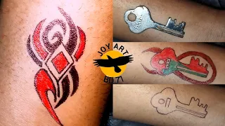 How to make wonderful tattoo art ideas with pen // Amazing DIY tattoo art....