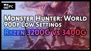 AMD Ryzen 3 3200G vs 3400G | Monster Hunter: World | Low Settings | WePC Gaming Benchmark