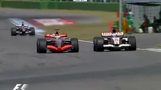 Hockenheim 2006 Kimi Räikkönen overtaking Jenson Button for 3rd Place!