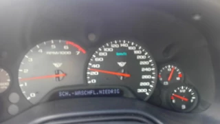 Corvette C5 0-300 on Bord.  Top Speed