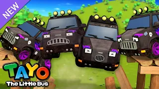 2024 NEW📍 Ten In The Bed with Black Bad Cars | Learn Numbers with Tayo Vehicles Song | Tayo Bus