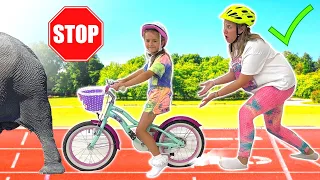 Ruby and Bonnie learns to ride a bike and safety rules