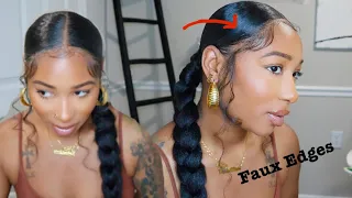 Thin Edges? Try This!| Faux Edges/ Baby Hair😲| Trendy Kay