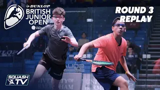 Squash: Dunlop British Junior Open 2020 - Glass Court Rd 3