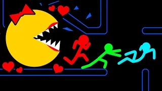 Stickman VS Minecraft: Evil Miss Pacman.exe Survival Tournament - AVM Shorts Animation