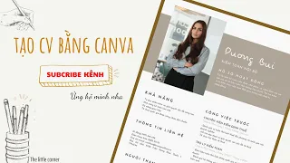 Tạo CV với canva | Thiết kế CV đơn giản