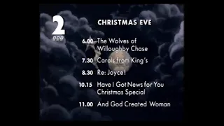 BBC2 Continuity | 22nd December 1991