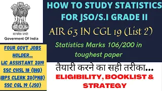 HOW TO STUDY STATISTICS FOR JSO| JSO ELIGIBILITY, EXAM PATTERN, BOOKLIST, STRATEGY, STUDY MATERIAL