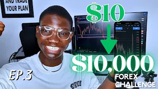 Growing $10 - $10,000 FOREX CHALLENGE Ep.3| CRAZY PROFITS!!