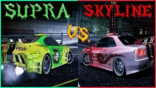 Toyota Supra VS Nissan Skyline | 1 Lap Circuit Race in NFS Carbon