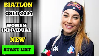 Women Individual | NEW 🔴 Start List | Biathlon Oslo Holmenkollen 2024