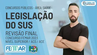 SE VOCÊ QUER GABARITAR LEGISLAÇÃO DO SUS, ASSISTA ATÉ O FIM - FEMAR - MARICÁ RJ - NITERÓI - COSEAC