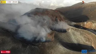 06/12/2021 Centros de emisión de la parte alta del volcán. Erupción La Palma IGME