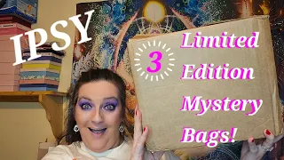 IPSY FULL SIZE MYSTERY BAGS! 🤩 TWO WITH 6 ITEMS AND ONE WITH 10 ITEMS!! MAKEUP BAGS INCLUDED! 🎊