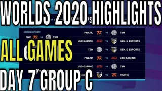 Worlds 2020 Day 7 Highlights ALL GAMES Group C - Fnatic, TSM, LGD Gaming, Gen G