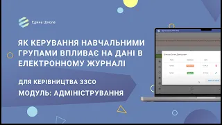 РОБОТА З НАВЧАЛЬНИМИ ГРУПАМИ | #3 Як керування НГ впливає на дані в Електронному журналі